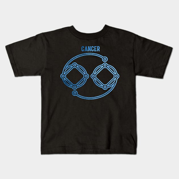 Cancer Zodiac Sign Kids T-Shirt by FamiLane